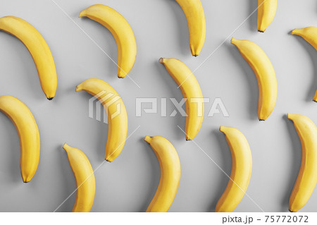バナナ 壁紙 シンプル 柄の写真素材