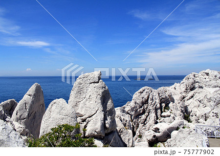 白崎海洋公園キャンプ場 白崎海洋公園 キャンプ場 ログハウスの写真素材