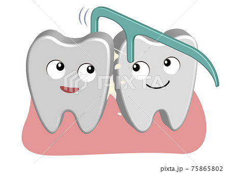 歯石除去のイラスト素材