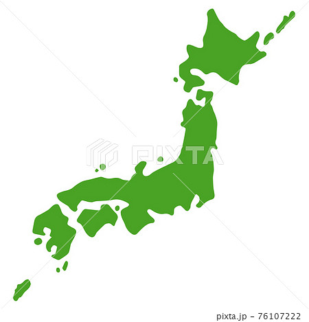 日本地図 日本 地図 シンプルのイラスト素材