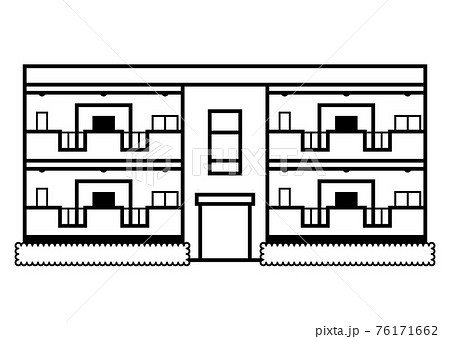 建物 低層マンション クリップアート マンションのイラスト素材