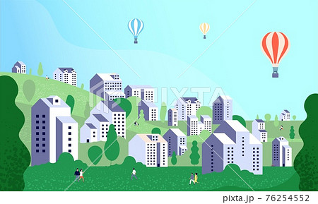 空中都市のイラスト素材