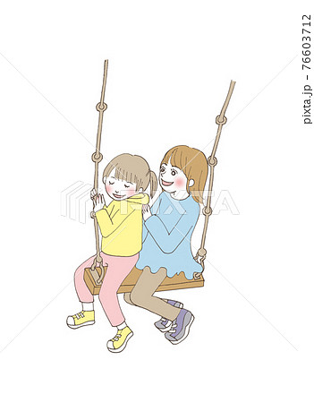 公園 遊具 イラスト ブランコのイラスト素材
