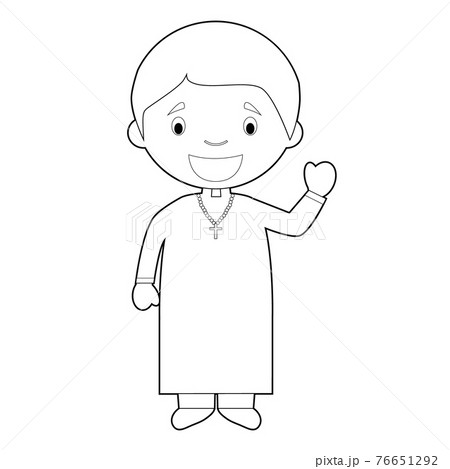 牧師 神父のイラスト素材