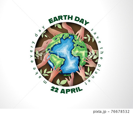 緑 地球 イラスト ポスターの写真素材