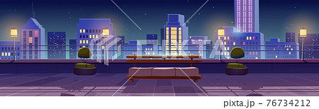 屋上テラスのイラスト素材