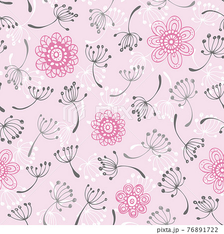 夏 涼しい 花柄 花びらのイラスト素材