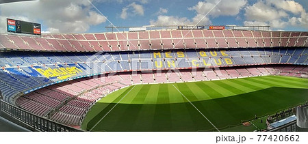 バルサ サッカー場 バルセロナの写真素材