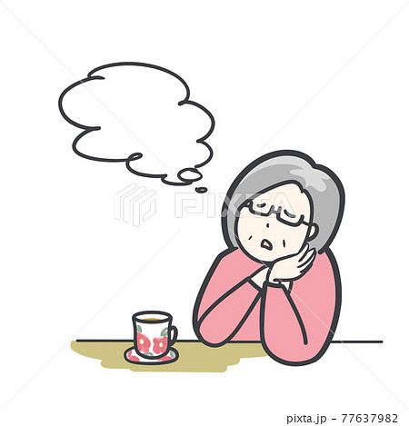 ぼーっとするのイラスト素材