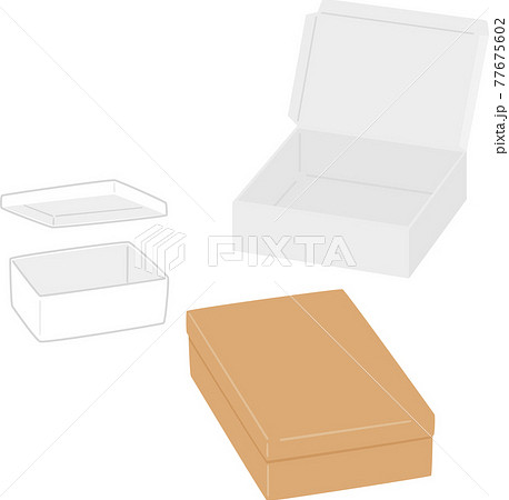 開いた箱のイラスト素材
