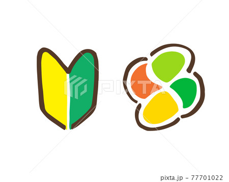 もみじマーク 高齢者マーク ベクター 若葉マークの写真素材 もみじマーク 高齢者マーク ベクター 若葉マークの写真素材