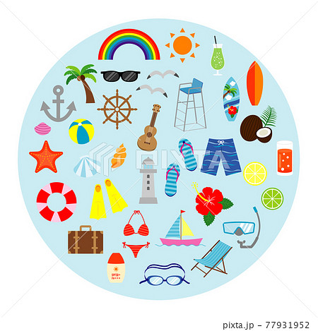 海モチーフのイラスト素材