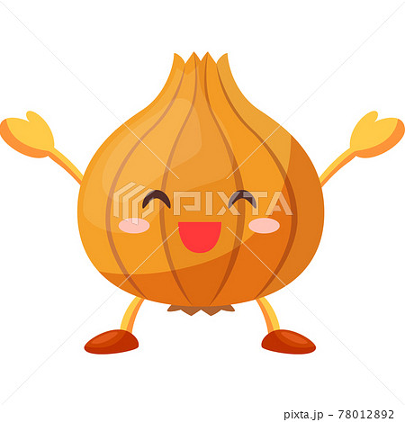 野菜 キャラクター かわいい たまねぎのイラスト素材