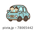 かわいいドライブ 車 人物 Car Drive 手書きイラスト素材のイラスト素材