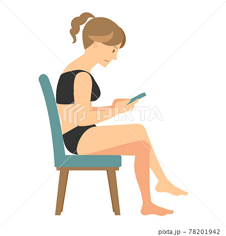 足が悪い人のイラスト素材