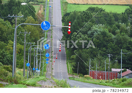 おもしろい道路標識の写真素材