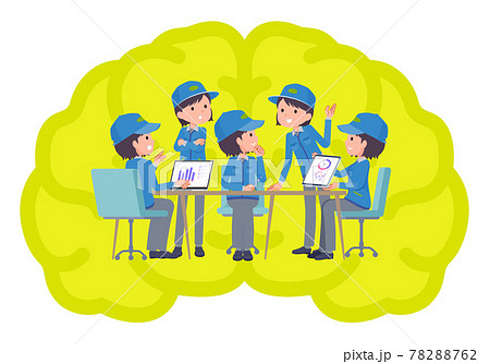 ミーティング 作業員 会議 打ち合わせのイラスト素材