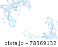 和風海の波しぶき装飾イラスト素材セットのイラスト素材