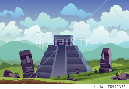 moai head famous landmark 16976473 Vector Art at Vecteezy