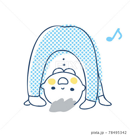 女の子 1歳 子供 赤ちゃんのイラスト素材