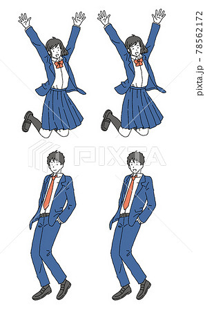 両手あげるのイラスト素材