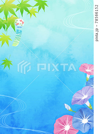 風鈴 夏 和風 和のイラスト素材