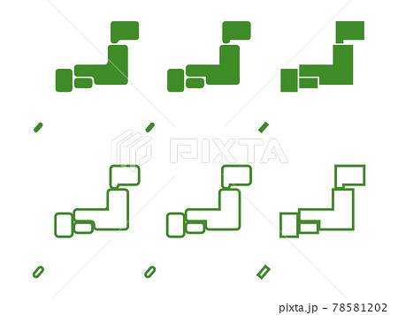 日本地図 地図 北海道地方 デフォルメのイラスト素材