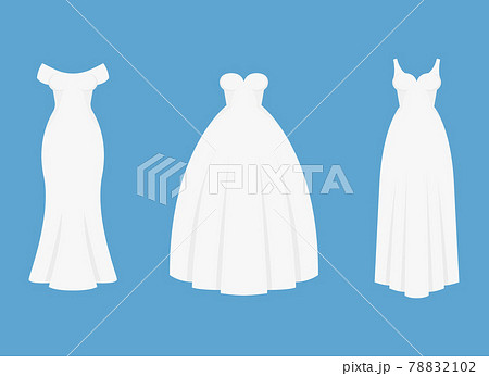 ウェディングドレス 布 服 花柄の写真素材 ウェディングドレス 布 服 花柄の写真素材