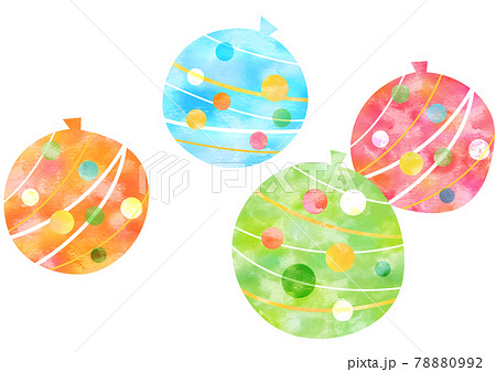 ヨーヨー 水風船 ベクター 柄のイラスト素材