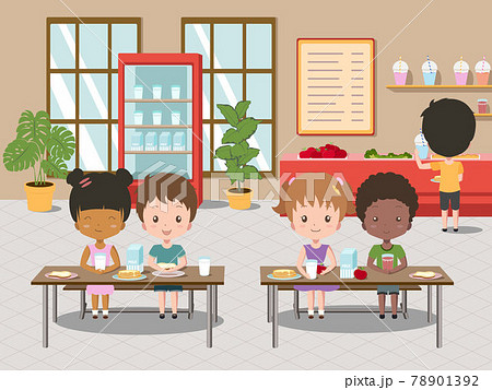 こども食堂のイラスト素材