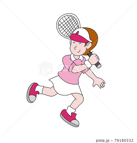 女子テニスのイラスト素材集 ピクスタ