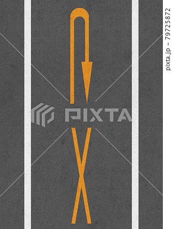 路面標示のイラスト素材 路面標示のイラスト素材