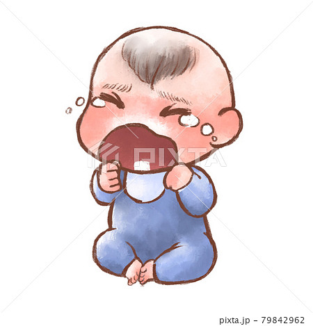 泣き顔 かわいいのイラスト素材