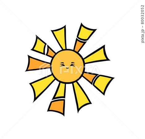 北欧風 太陽のイラスト素材