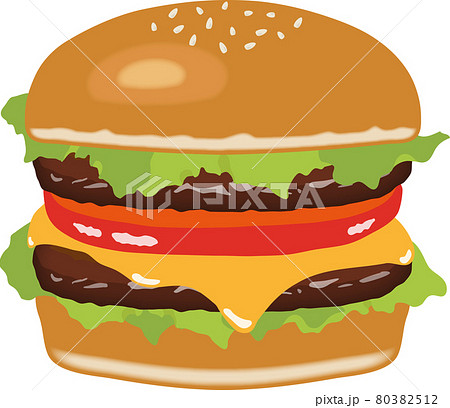 ハンバーガーのイラスト素材集 ピクスタ