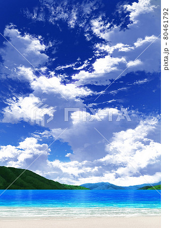 海 雲 青空 壁紙のイラスト素材