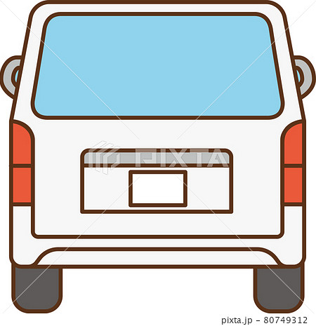 小型貨物車の後ろ姿のイラストのイラスト素材