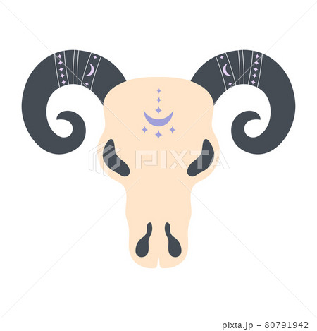 ヤギ アイコン ベクター 悪魔のイラスト素材