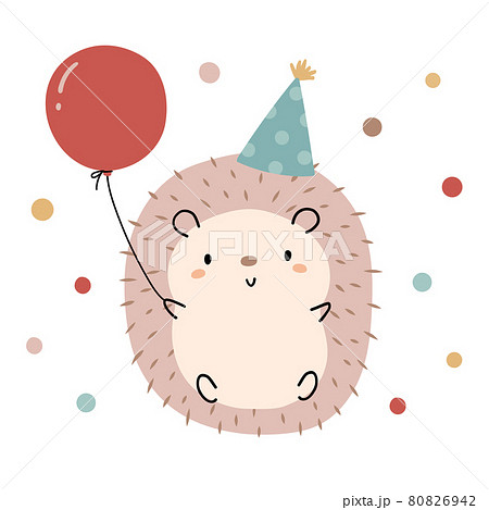 ハリネズミ イラスト 手書き かわいいのイラスト素材