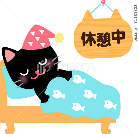 眠り猫のイラスト素材