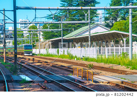 原宿駅側部乗降場の写真素材