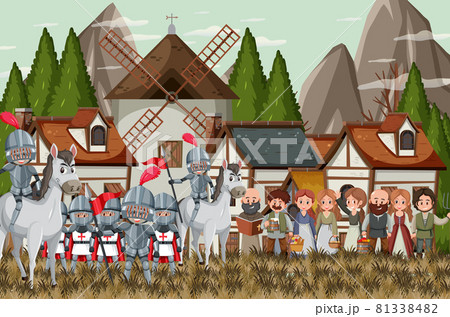 町探検のイラスト素材