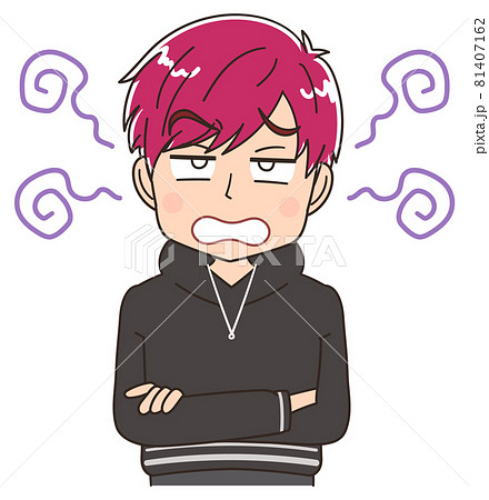 赤髪のイラスト素材