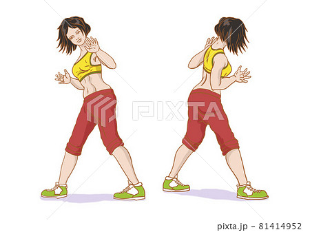 ヒップホップ ダンスのイラスト素材