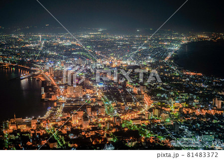 函館の夜景の写真素材