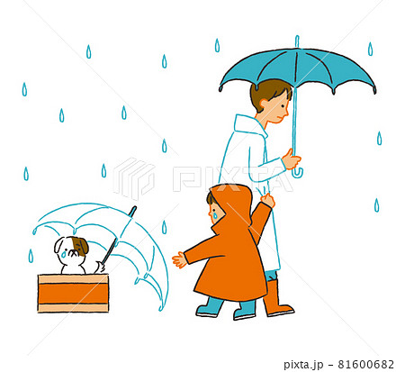 捨て犬のイラスト素材