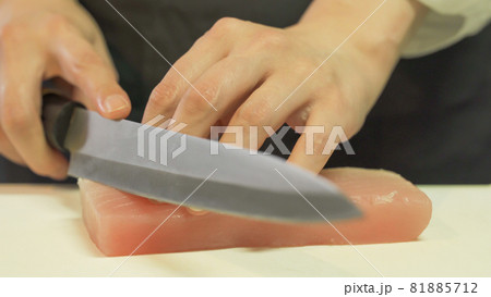 そぎ切り 刺身の写真素材