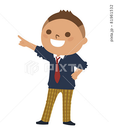 仁王立ち イラスト 全身の写真素材