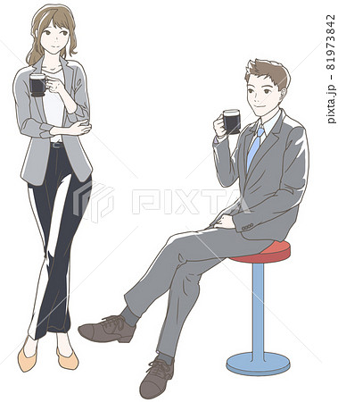 コーヒーブレイクのイラスト素材 コーヒーブレイクのイラスト素材