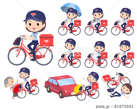 自転車転倒のイラスト素材